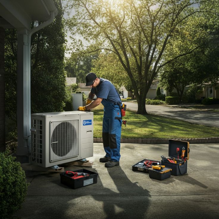 AC technician working