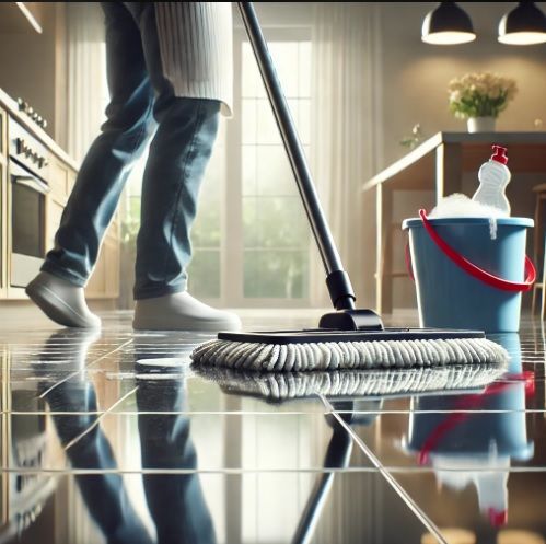Professional housekeeping staff at work